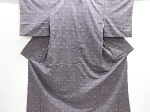 松竹梅模様織り出し手織り紬着物